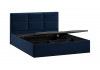 Кровать «Стелла» Тип 1 (с подъемным механизмом) Микровелюр Wellmart Blue