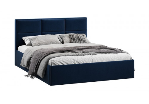 Кровать «Стелла» Тип 1 (с подъемным механизмом) Микровелюр Wellmart Blue