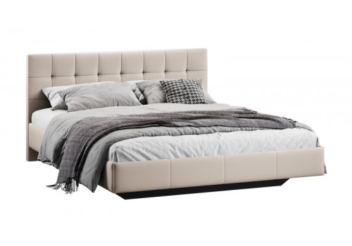 Кровать без ПМ «Эмма» Тип 1 (без подъемного механизма) Велюр Confetti Cream