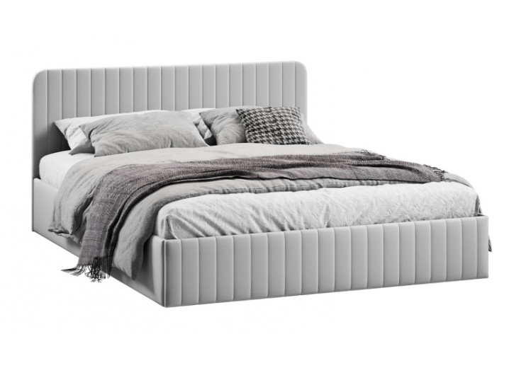 Кровать с ПМ «Шелли» Тип 1 (с подъемным механизмом) с заглушиной Велюр Confetti Silver