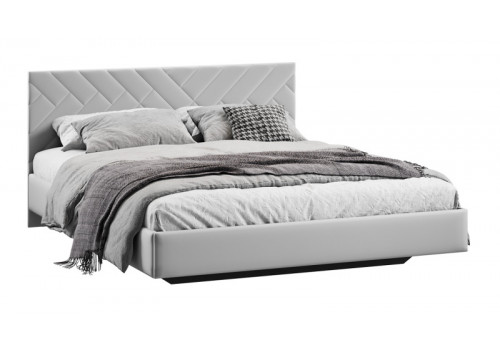 Кровать без ПМ «Кевия» Тип 1 (без подъемного механизма) Велюр Confetti Silver