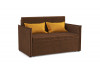 Дэнди М2 / Диван - кровать (2 думки)(велюр тенерифе шоколад/велюр тенерифе куркума)