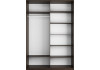 Шкаф-купе Прайм 2-х дверный (Стекло белое) Крафт табачный