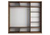 Шкаф-купе Прайм 3-х дверный (Белое стекло, Черное стекло) лдсп кашемир