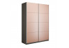 Шкаф-купе Прайм 2-х дверный (Стекло пудра) лдсп диамант серый